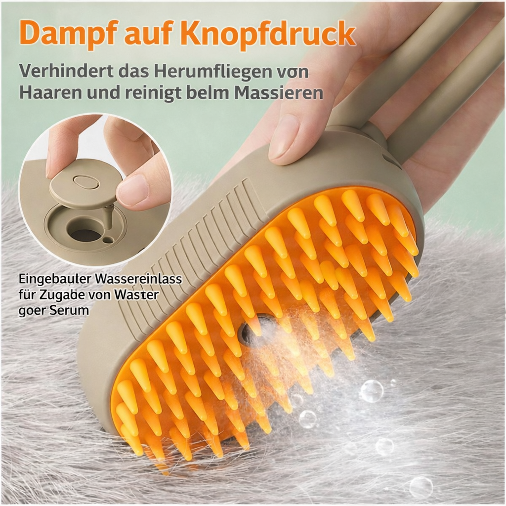 Dampfbürste für Tierhaare
